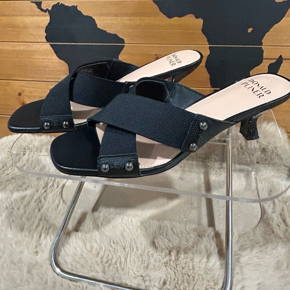 Donald J. Pliner Black Heeled Sandals